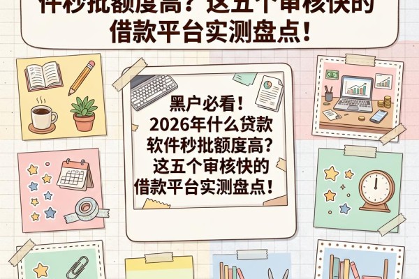 黑户必看!2026年什么贷款软件秒批额度高?这五个审核快的借款平台实测盘点!