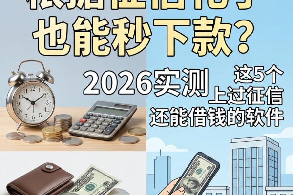 征信花了也能秒下款？2026实测这5个上过征信还能借钱的软件