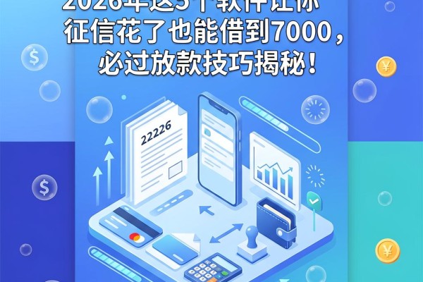 征信花了能贷款么?2026年这5个软件让你征信花了也能借到7000,必过放款技巧揭秘!