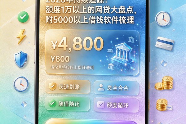 2026年持续追踪!额度1万以上的网贷大盘点,附5000以上借钱软件梳理