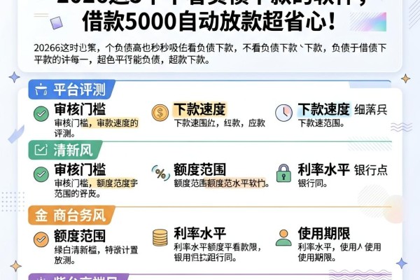 负债高也能秒下款?2026这5个不看负债下款的软件,借款5000自动放款超省心