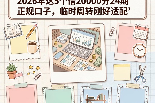 借6万分24期正常利息怎么算?2026年这5个借20000分24期正规口子,临时周转刚好适配