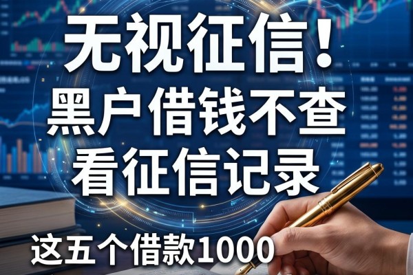 无视征信!黑户借钱不查看征信记录,这五个借款1000稳下APP门槛超低
