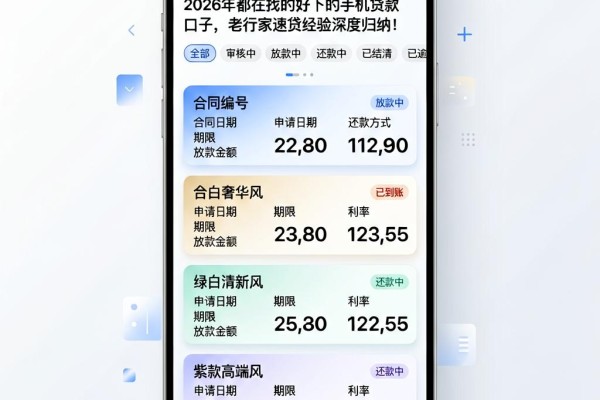 2026年都在找的好下的手机贷款口子，老行家速贷经验深度归纳！