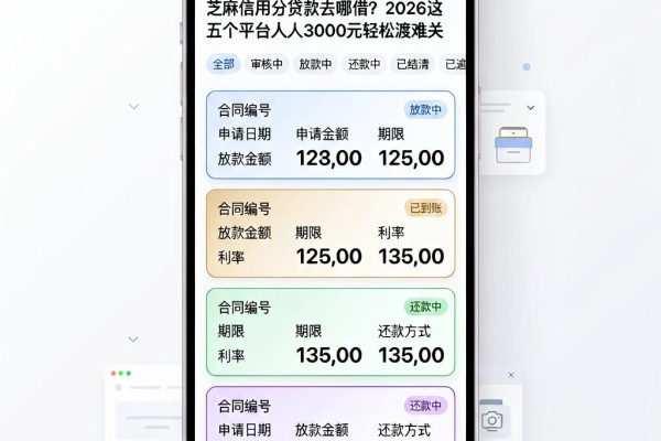 芝麻信用分贷款去哪借?2026这五个平台人人3000元轻松渡难关