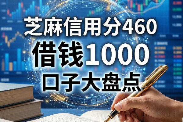 芝麻信用分460双黑的口子大盘点，这5个借钱1000体验超优质
