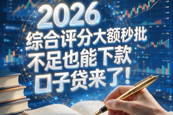 综合评分不足也能下款的口子贷来了！2026大额秒批这5个软件要求真不高