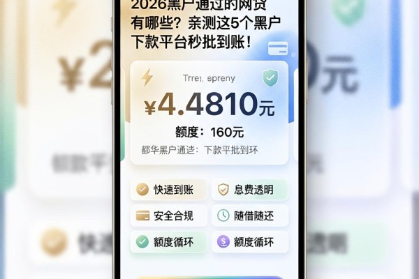 2026黑户通过的网贷有哪些？亲测这5个黑户下款平台秒批到账！