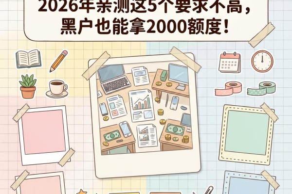 黑户信用卡借钱软件有哪些?2026年亲测这5个要求不高,黑户也能拿2000额度!