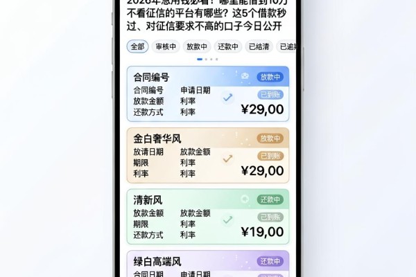 2026年急用钱必看!哪里能借到10万不看征信的平台有哪些?这5个借款秒过、对征信要求不高的口子今日公开