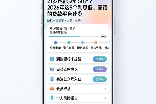 21岁也能贷到50万?2026年这5个利息低、靠谱的贷款平台速览