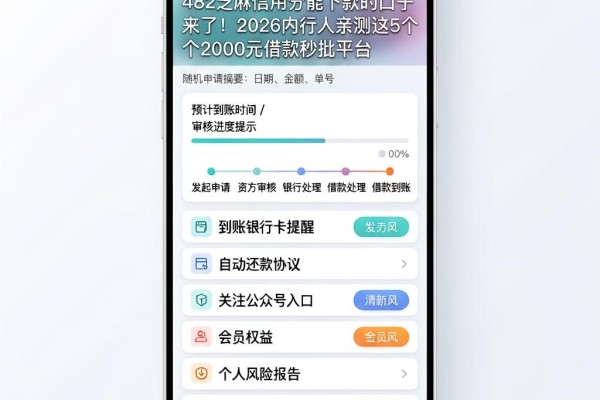 482芝麻信用分能下款的口子来了!2026内行人亲测这5个2000元借款秒批平台