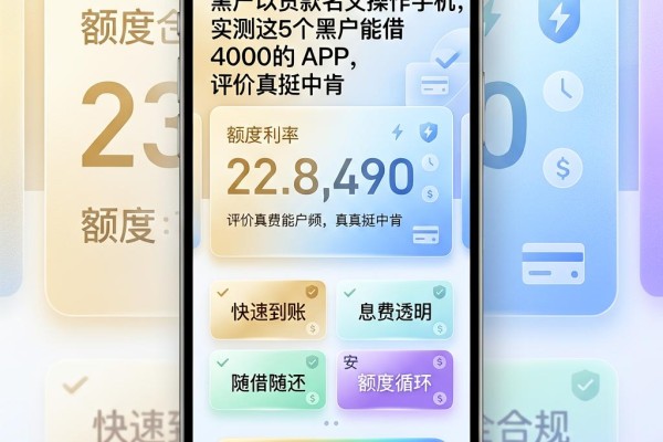 黑户以贷款名义操作手机,实测这5个黑户能借4000的APP,评价真挺中肯