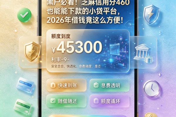 黑户必看!芝麻信用分460也能下款的小贷平台,2026年借钱竟这么方便