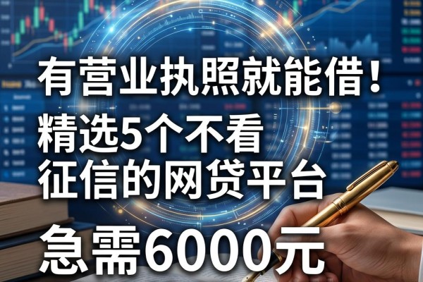 有营业执照就能借！精选5个不看征信的网贷平台，急需6000元周转值得一看
