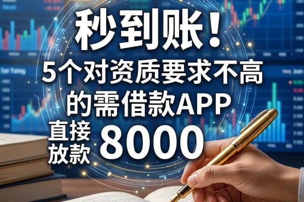 秒到账!5个对资质要求不高的借款APP,无需审核直接放款8000,2026年还款方式竟能这样