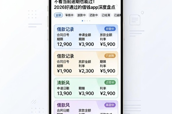 不看当前逾期也能过!2026好通过的借钱App深度盘点