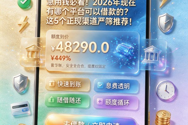 急用钱必看!2026年现在有哪个平台可以借款的?这5个正规渠道严筛推荐!