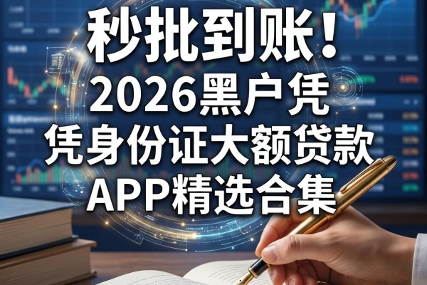 秒批到账!2026黑户凭身份证大额贷款的APP精选合集,这5个平台最容易通过!