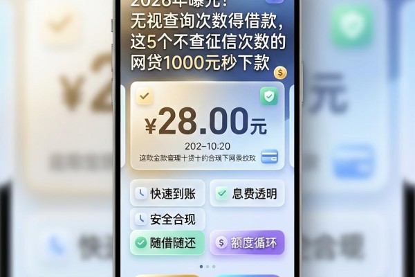 2026年曝光!无视查询次数得借款,这5个不查征信次数的网贷1000元秒下款