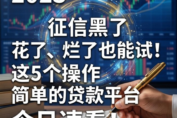 征信黑了、花了、烂了也能试！这5个操作简单的贷款平台，今日速看！