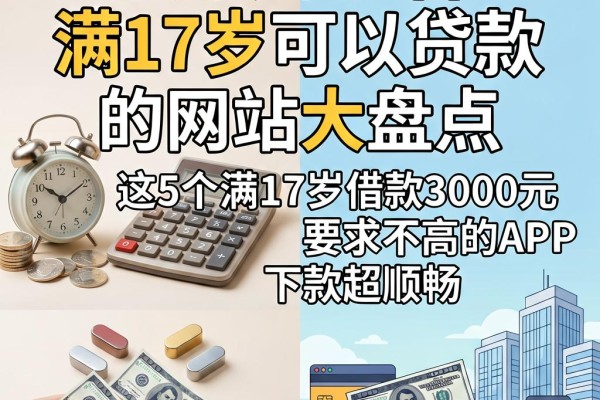 急用钱必看!满17岁可以贷款的网站大盘点,这5个满17岁借款3000元要求不高的APP下款超顺畅