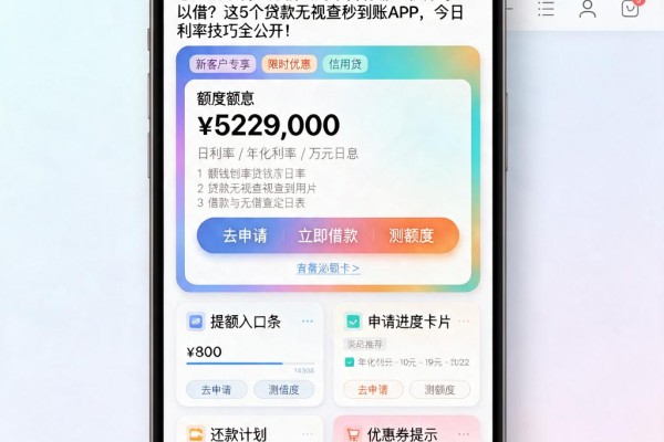 急用钱必看!好借钱的平台有哪些软件可以借?这5个贷款无视查秒到账APP,今日利率技巧全公开