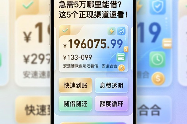 急需5万哪里能借？这5个正规渠道速看！