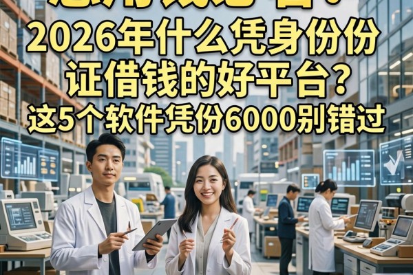 急用钱必看！2026年什么凭身份证借钱的好平台？这5个软件凭身份证借6000别错过
