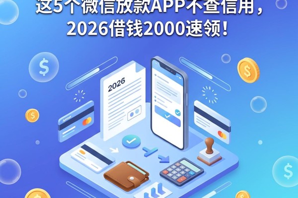 2026无视信用评分贷款攻略!这5个微信放款APP不查信用,2026借钱2000速领!