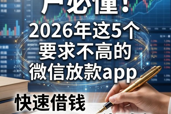 黑户必看！2026年这5个要求不高的微信放款app，快速借钱10000元秒到账