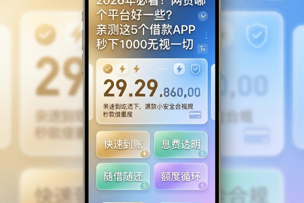 2026年必看!网贷哪个平台好一些?亲测这5个借款APP秒下1000无视一切