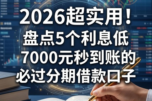 2026超实用!盘点5个利息低、7000元秒到账的必过分期借款口子