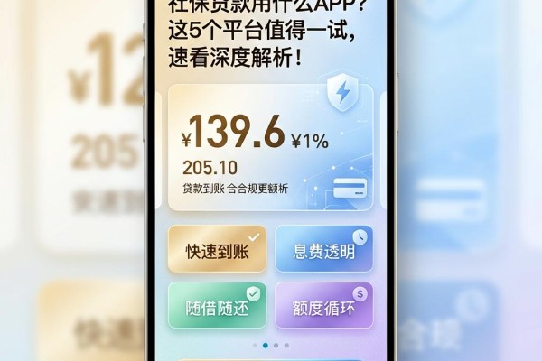 社保贷款用什么APP？这5个平台值得一试，速看深度解析！