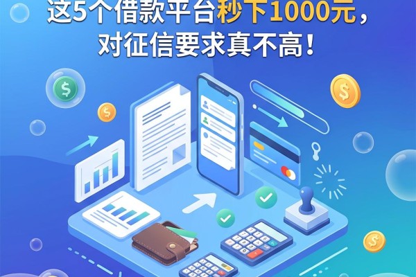 急需两千块钱不查征信？这5个借款平台秒下1000元，对征信要求真不高！