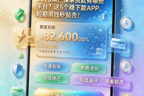 2026黑户保单贷款有哪些平台？这5个稳下款APP，短期用钱秒贴合！