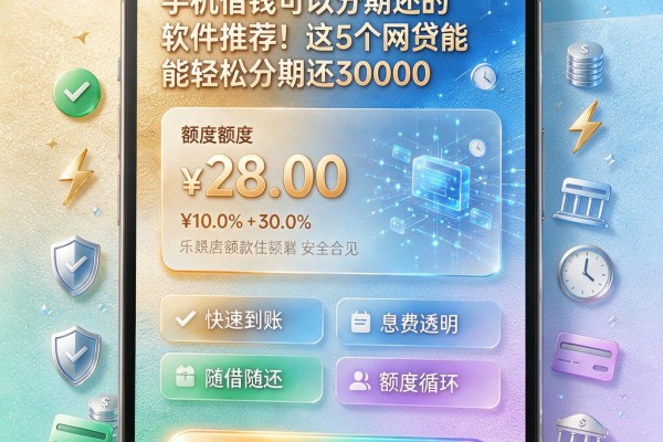 手机借钱可以分期还的软件推荐!这5个网贷能轻松分期还30000