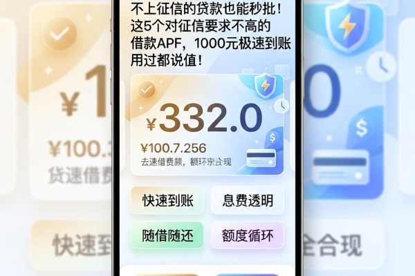 不上征信的贷款也能秒批!这5个对征信要求不高的借款APP,1000元极速到账用过都说值
