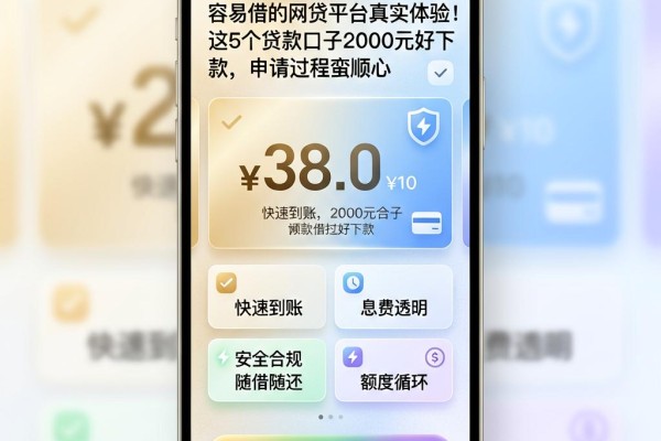 容易借的网贷平台真实体验!这5个贷款口子2000元好下款,申请过程蛮顺心