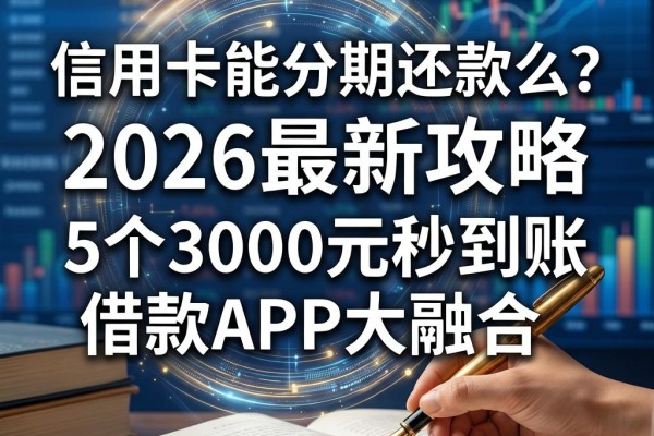 信用卡能分期还款么?2026最新攻略:5个3000元秒到账借款APP大融合