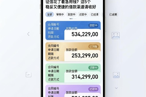 征信花了着急用钱?这5个稳妥又便捷的借款渠道请收好