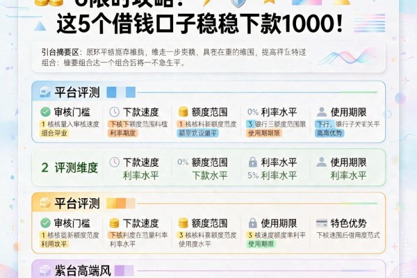 2026年最新能下款的贷款口子6限时攻略！这5个借钱口子稳稳下款1000