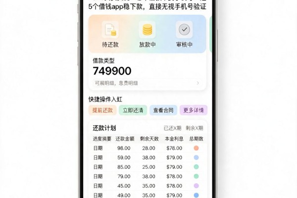 2026真实实测!哪个借款不要手机号?这5个借钱App稳下款,直接无视手机号验证
