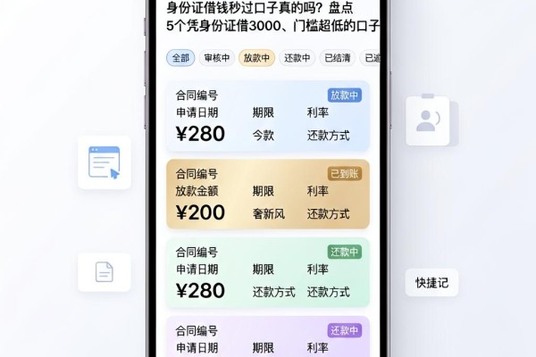 身份证借钱秒过口子真的吗？盘点5个凭身份证借3000、门槛超低的口子