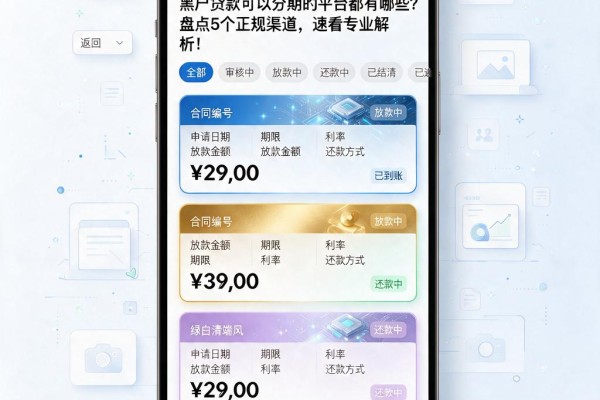 黑户贷款可以分期的平台都有哪些？盘点5个正规渠道，速看专业解析！