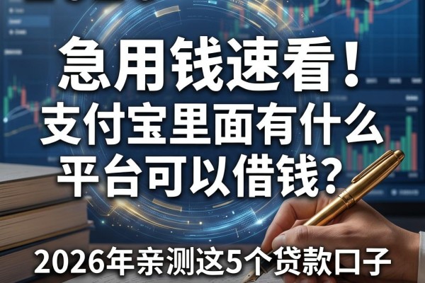 急用钱速看！支付宝里面有什么平台可以借钱的？2026年亲测这5个贷款口子，五百元秒下款超容易！