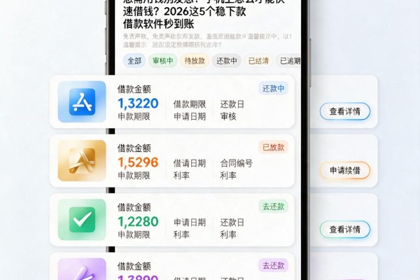 急需用钱别发愁!手机上怎么才能快速借钱?2026这5个稳下款借款软件秒到账