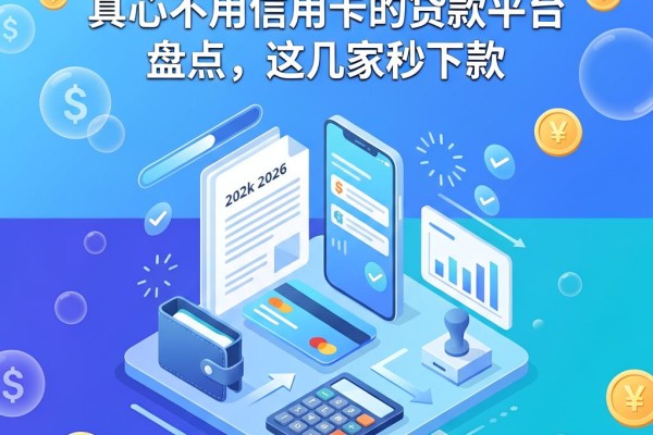 黑户专属！2026不看征信、真心不用信用卡的贷款平台盘点，这几家秒下款