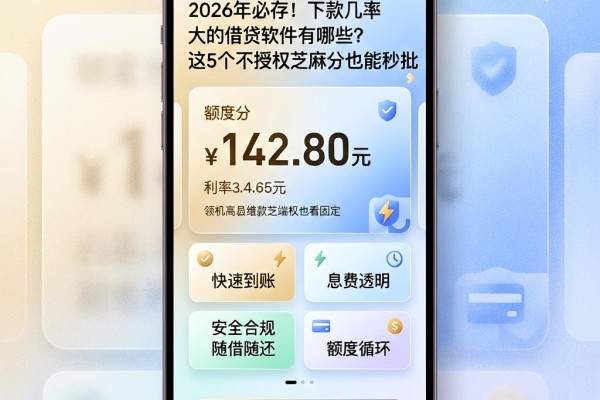 2026年必存!下款几率大的借贷软件有哪些?这5个不授权芝麻分也能秒批