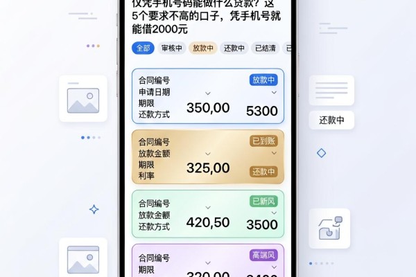 仅凭手机号码能做什么贷款?这5个要求不高的口子,凭手机号就能借2000元